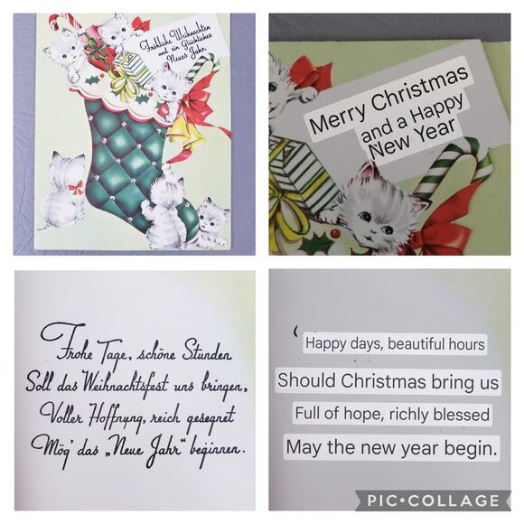 Vintage Original GERMAN Christmas Cards Lot of 5 - Picture 6 of 7